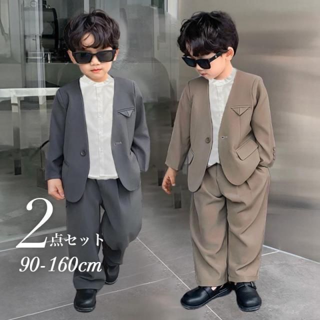 男の子 フォーマル スーツ ノーカラー 子供 キッズ 卒園式 入園式 入学式 卒業式 ピアノ発表会 結婚式 おしゃれ 七五三 結婚式