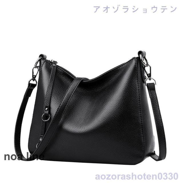 ショルダーバッグ レディース 2way レディス レザー 革 斜めがけ 肩掛け 本革 牛革 本牛革 b5 通勤バッグ カジュアル 鞄 黒 グレー 無地 赤 20代 30代_4