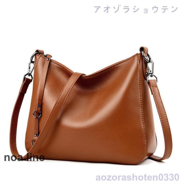 ショルダーバッグ レディース 2way レディス レザー 革 斜めがけ 肩掛け 本革 牛革 本牛革 b5 通勤バッグ カジュアル 鞄 黒 グレー 無地 赤 20代 30代_5
