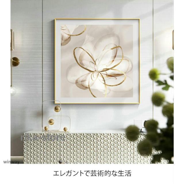 アートパネル 壁画インテリア 壁掛け 壁絵 50cm アートポスター アートボード 50×50cm リビング 寝室 ダイニング 華やか 上品_6