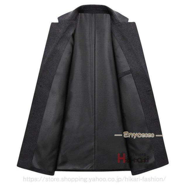 チェスターコート メンズ ビジネス テーラード コート 紳士服 通勤 通学 ハーフコート ウール アウター 無地 秋冬_7