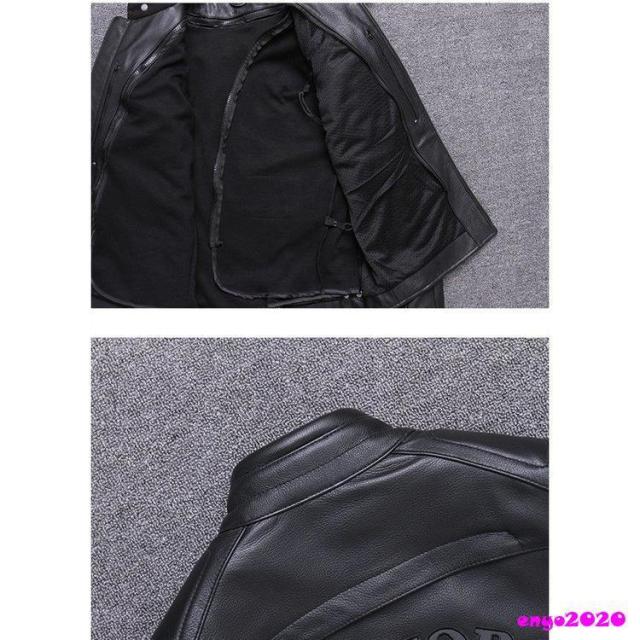 革ジャン レザージャケット バイクジャケット ライダース ジャケット 本革 牛革 防風 防寒 バイクウェア レザー お洒落 革ジャン メンズ_8