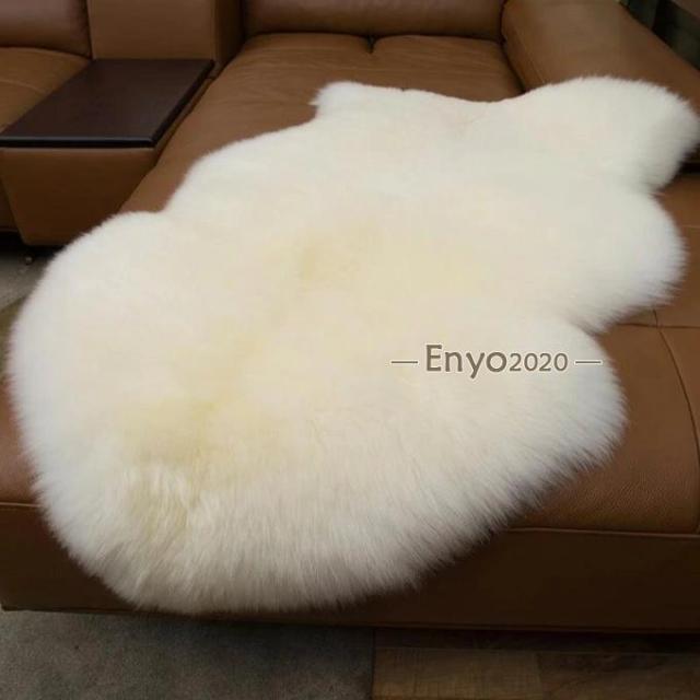 ムートンラグ 70*200cm 一匹物 本革 天然高級ムートン あったか 暖かい あたたかい 贅沢 羊毛皮 北欧 高品質 高密度 ふわふわ 秋 冬 オールシーズン_13