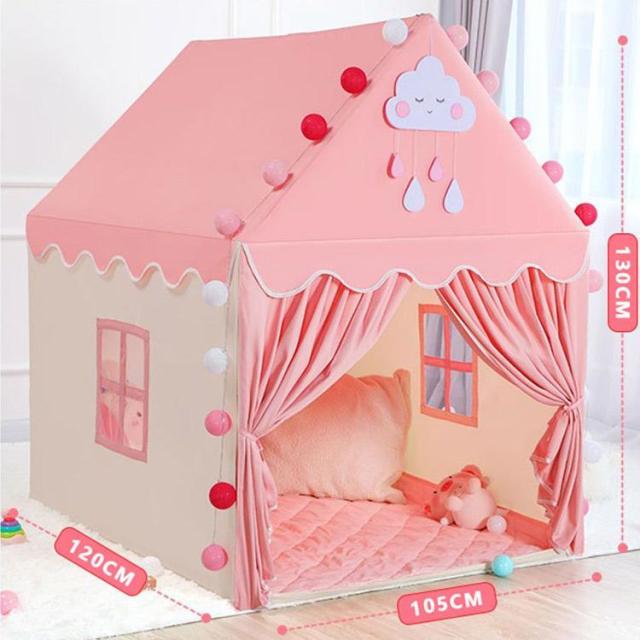 キッズテント 女の子 誕生日祝い 姫様 キッズテントハウス プレイハウス おもちゃ 子供テント 睡眠テント 室内 室外 子供用 テント ピンク_11