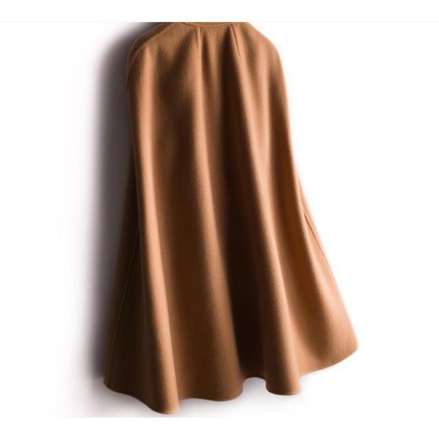 ミリタリー風 ポンチョコート ケープコート レディース 軍服風 ポンチョ マント ドルマン アウター 冬春 100%ウール_4