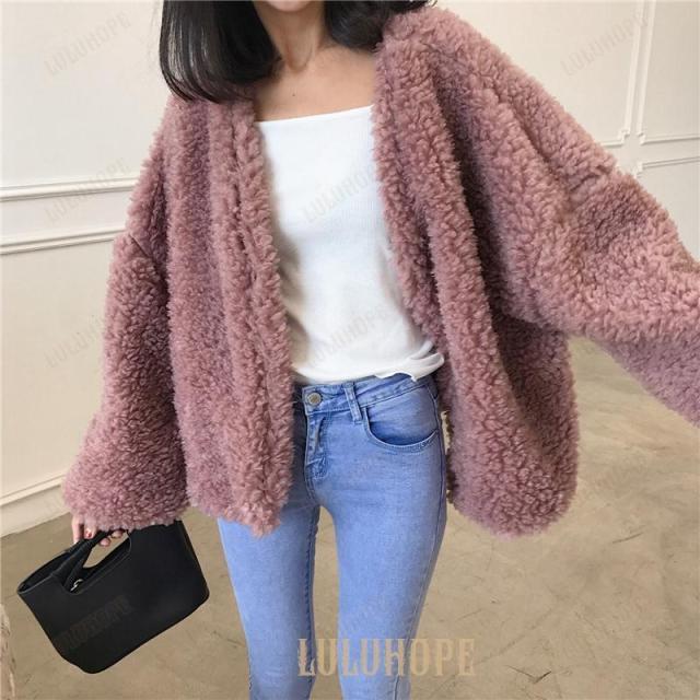 プードルファーコートレディースアウタージャケット羽織ボアブルゾンプードルジャケット冬