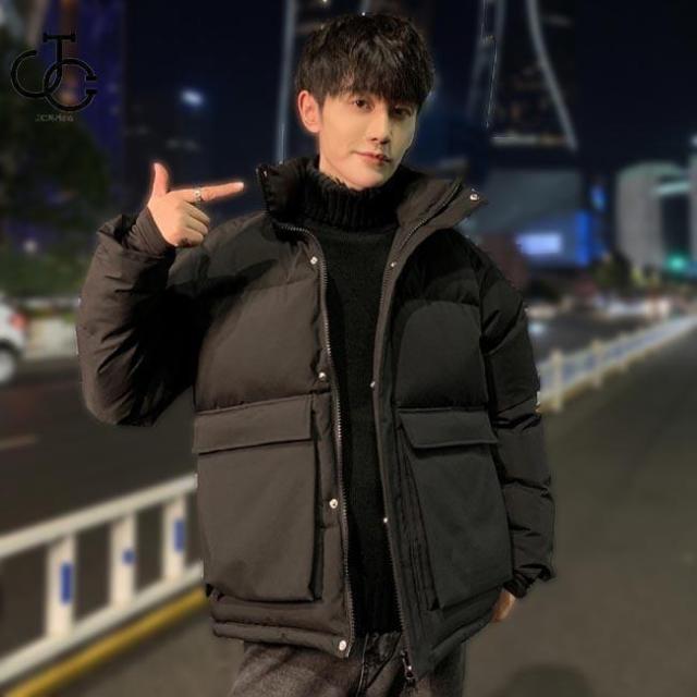 ダウンジャケット メンズ ダウンコート 冬 アウター ダウン ジャケット 立ち襟 ジャンパー フワフワ 厚手 防寒服 黒 冬ジャケット 通勤