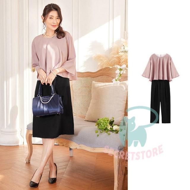 セレモニースーツ 卒園式 卒業式 母 入学式 入園式 3点セット レディース パンツ スカート おしゃれ フォーマル 七五三 パーティー_3