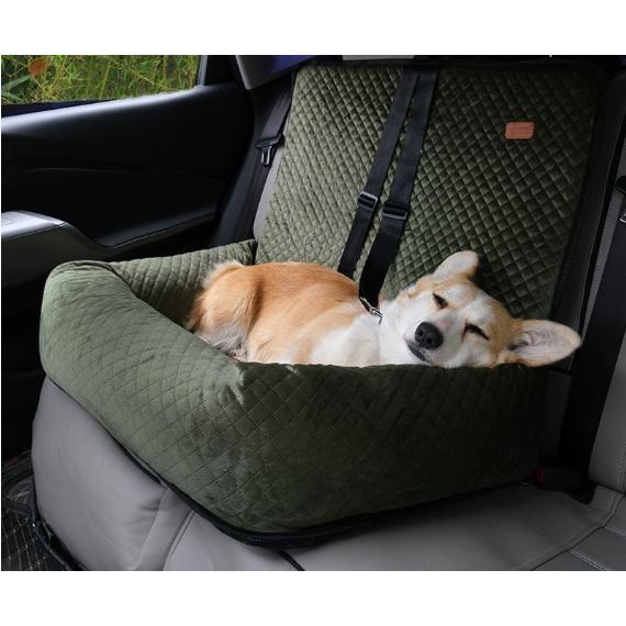 車用ペットシート ペット用ドライブボックス 座席シート ドライブベッド かわいい 猫 中大型犬 車用ベッド 快適 汚れにくい 水洗い 飛び出し防止 酔わない