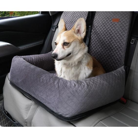 車用ペットシート ペット用ドライブボックス 座席シート ドライブベッド かわいい 猫 中大型犬 車用ベッド 快適 汚れにくい 水洗い 飛び出し防止 酔わない_1