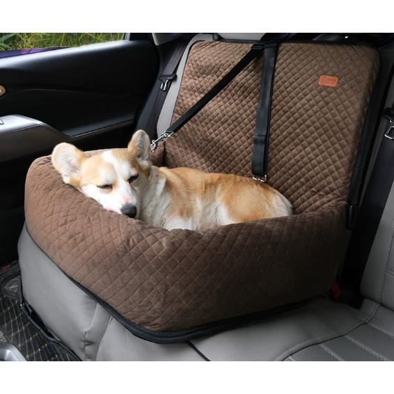 車用ペットシート ペット用ドライブボックス 座席シート ドライブベッド かわいい 猫 中大型犬 車用ベッド 快適 汚れにくい 水洗い 飛び出し防止 酔わない_4