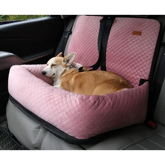 車用ペットシート ペット用ドライブボックス 座席シート ドライブベッド かわいい 猫 中大型犬 車用ベッド 快適 汚れにくい 水洗い 飛び出し防止 酔わない_5