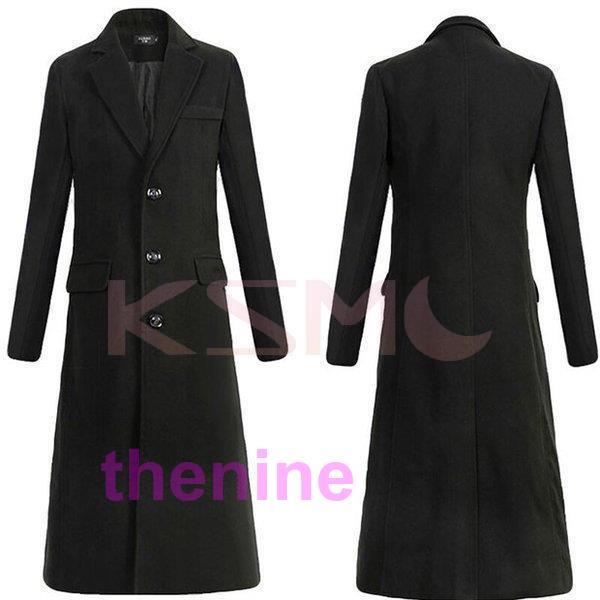 卸売可ロングコートビジネスカシミヤ混メンズコートロング丈アウター