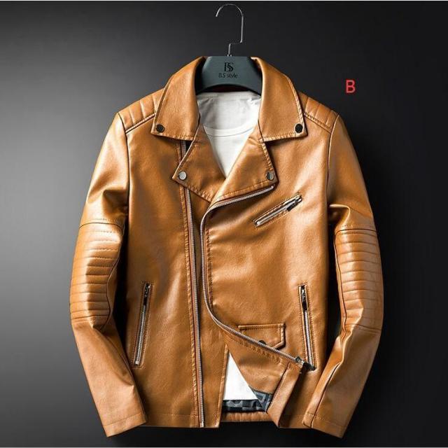 上品質 メンズレザージャケット ライダース　 ジャンパー　ブルゾン　 革ジャン 黒 ブラウン ワイン ブルー M L XL 2XL 3XL