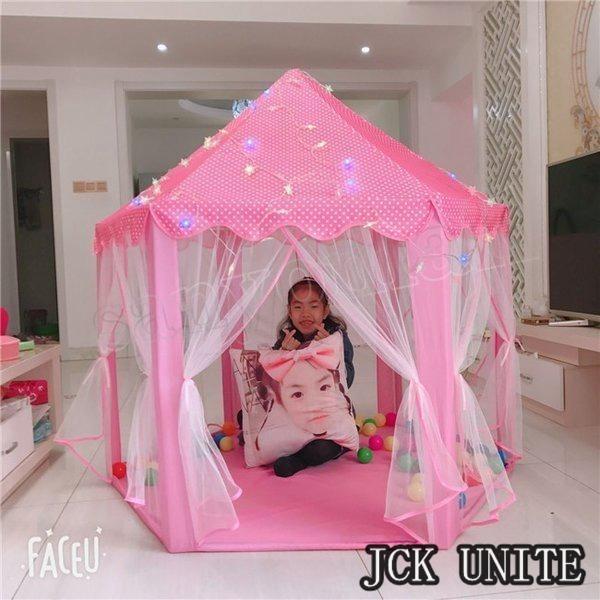 キッズテントハウス子供テントプリンセステントお城室内屋外プレイハウスキャッスル折り畳み式お姫様秘密基地おままごとお誕生日隠れ家おしゃれ_13