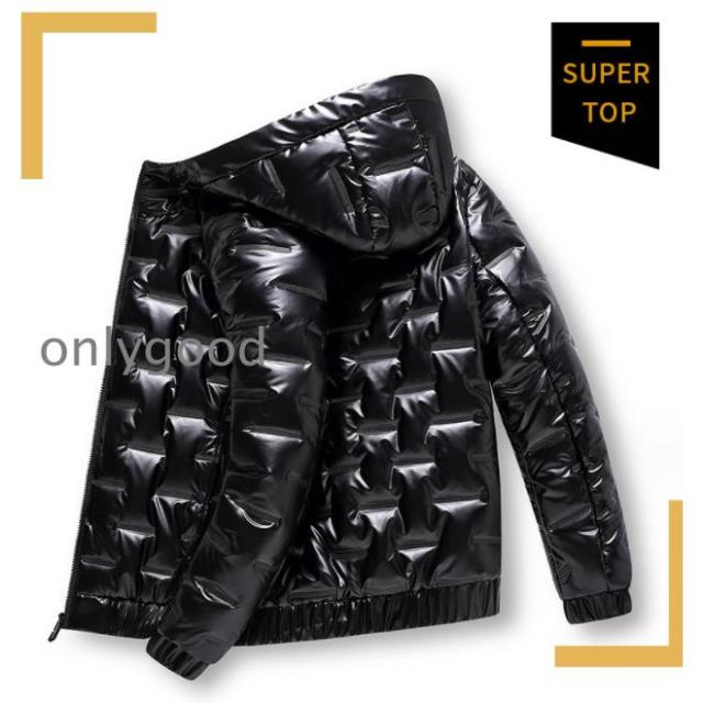 ダウンジャケット メンズ 光沢 防風 90％ダウン ジャケット アウター あたたか 秋冬 冬物 スタンドカラー