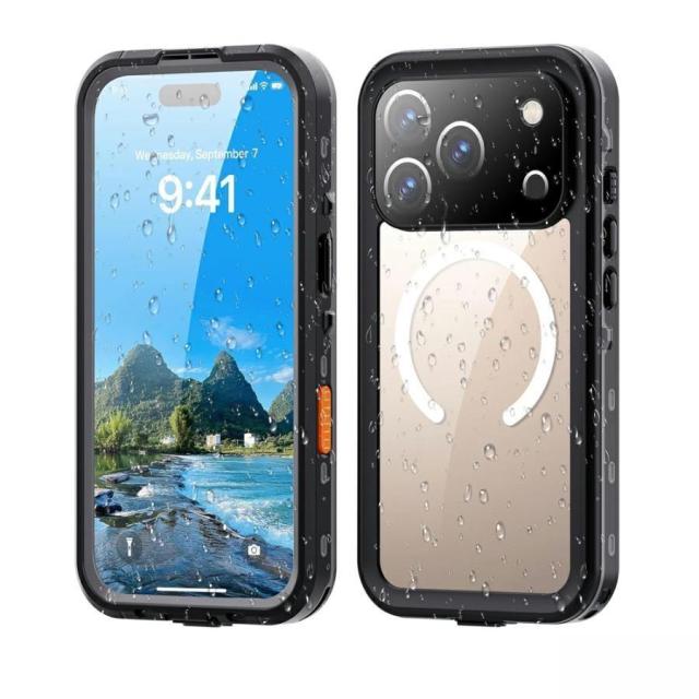 iPhone17ケース 完全防水 360°保護 防塵 iPhone17Pro 防水ケース iphone 17Pro 防水カバーIP68規格 iPhone17ProMax 超強防水力 マグネット搭載 Qi充電対応