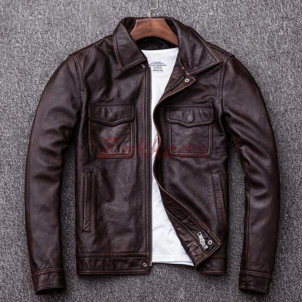 【爆買】ライダース　バイクジャケット　ジャケット メンズ　本革ジャケット　牛革　レザージャケット leather jacket　革ジャン　アウター　春秋冬