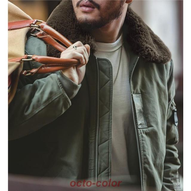 【爆買】ミリタリージャケット メンズ 中綿コート B-15 ファー フライトジャケット ボンバージャケット 中綿ジャケット 防寒 オーバーサイズ ビッグサイズ 大きいサイズ