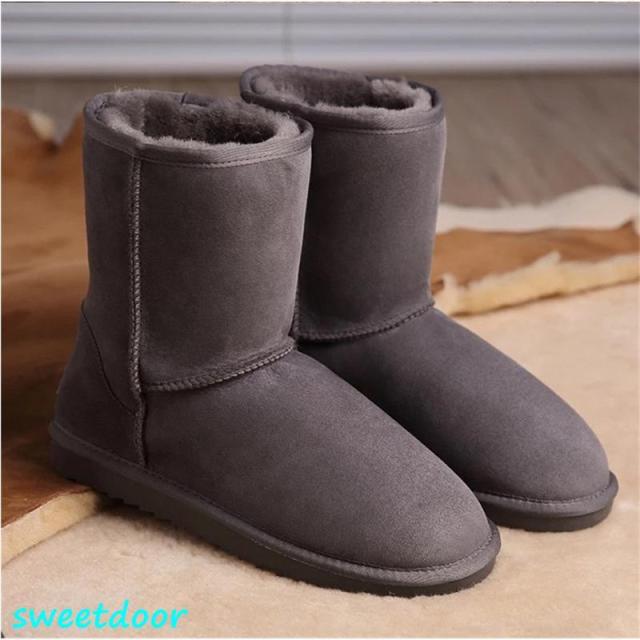 ロング丈ムートンブーツ メンズ ブーツ 本革 牛革 靴 ボア 裏起毛 シューズ 秋 冬 暖か 通勤 通学 防寒靴 紳士靴 カジュアル 男性用 ギフト