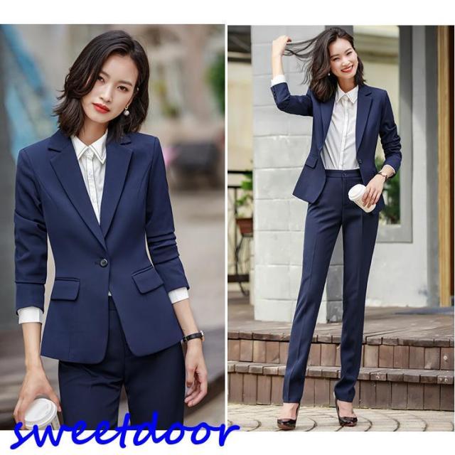 スーツセット レディース パンツセット スカートセット 20代30代40代 事務服 フォーマル 細身シルエット 制服OL ビジネス 入学式 卒業式 通勤_9