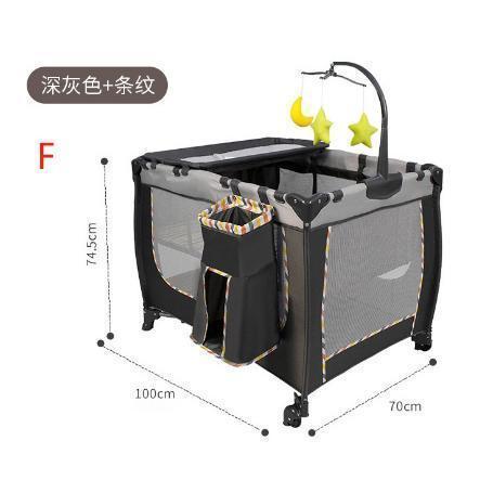 ベビーベッドベビーサークル折りたたみ添い寝ベッドプレイヤード高さ調整お昼寝マットキャリーバッグ付マットレス付キャスター付き多機能出産祝い_6