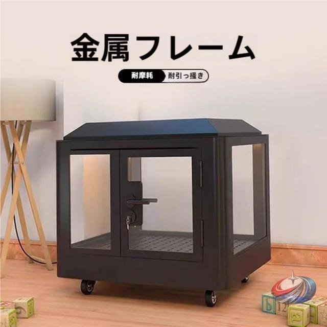 ペット用防音室防音ルーム犬小屋遮音ガラス換気ファン吸音高耐久フレームロック付きキャスター付屋内室内防音ペットハウスしつけ雷対策留守番