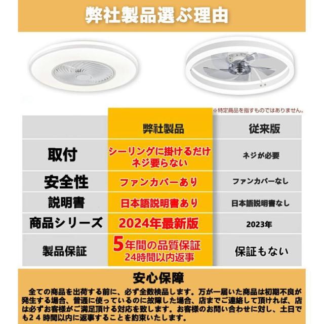 シーリングファン シーリングファンライト 照明 ライト 調光調色 ファン付き照明 寝室 照明器具 天井照明 扇風機 APP対応 静音 節電 省エネ 五年間保証付き_1