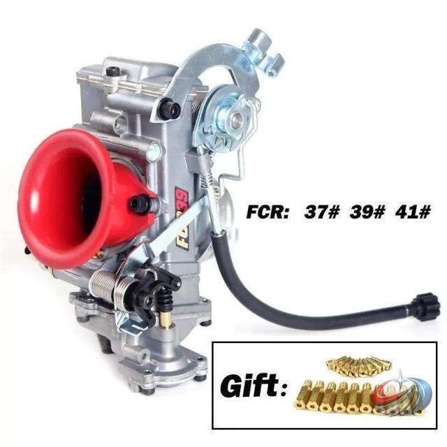 汎用FCRレーシングキャブレターキット台湾製28-41φTW225SR400ほか150-500cc対応セッティング用パワーアップカスタム部品バイク整備に交換パーツ