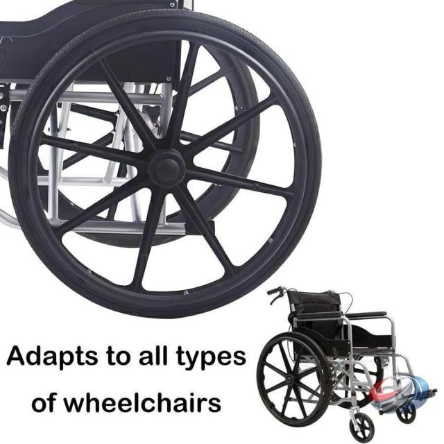 車椅子用ホイール 後輪 キャスター2個セット 20/22/24インチ  固体ポリウレタン プッシュリム付き 交換用に 走行安定 耐久性重視_6