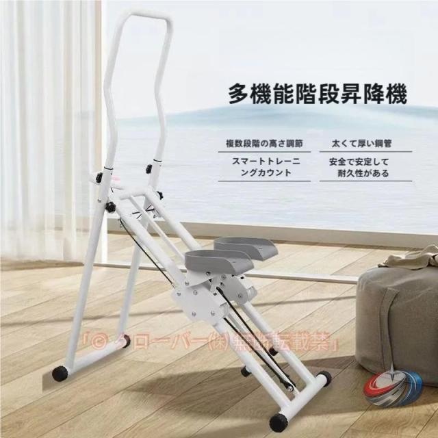 階段クライマー 家庭用 縦型ステップマシン 折りたたみ式  角度?高さ調整 ディスプレイ付き 有酸素＆脚トレに効く省スペース器具