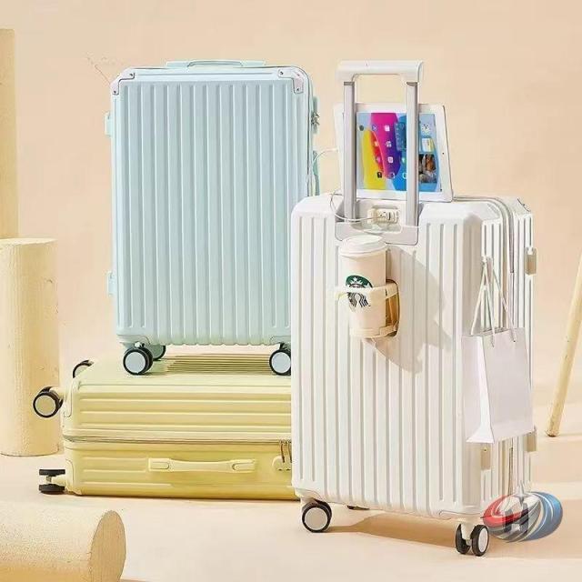 USBポート付き キャリーケース 多収納ポケット 6色 Sサイズ ドリンクホルダー キャリーバッグ スーツケース 2-3用 泊まる 軽量 大容量 機