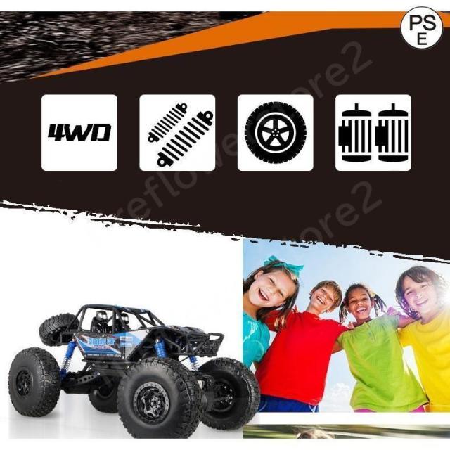 オフロード ラジコンカー リモコン RCカー 4WD 2.4Ghz長距離 防震器 無線操作 充電式 ワイルド こどもの日 アウトドア 旅行_3