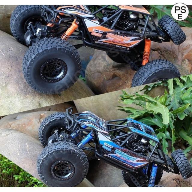 オフロード ラジコンカー リモコン RCカー 4WD 2.4Ghz長距離 防震器 無線操作 充電式 ワイルド こどもの日 アウトドア 旅行_6