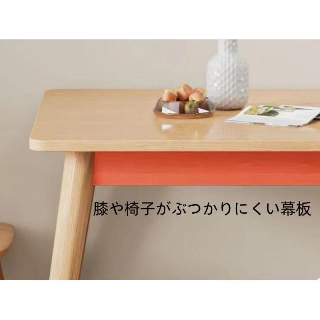 天然木ダイニングテーブル 幅120?140cm 無垢材 北欧シンプル 高さ72cm 長方形食卓 4人掛け椅子セット対応 組立式でリビングに馴染む_4