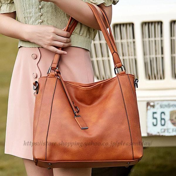 PU革　トートバッグ　レディース　レザーバッグ　ショルダーバッグ 革バッグ　かばん　通勤 通学　大人　収納たっぷり　ビジネスバッグ　カジュアル