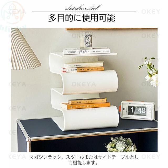 サイドテーブル アクリル S字型 透明 おしゃれ インテリア サイドテーブル ディスプレイテーブル おしゃれ かわいい ローテーブル 机 デスク_8