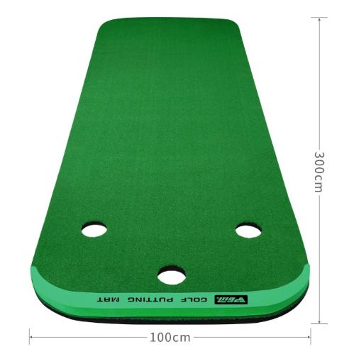 ゴルフ パターマット 3m ゴルフ練習器具 パター パター練習器具 練習 マット アプローチ 室内 自宅 室外 パッティング パット 大型 ライン カップ_1
