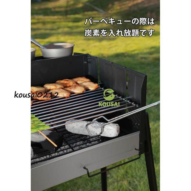 収納付き バーベキュー バーベキューグリル 卓上 ドラム缶 BBQ 折り畳み ソロキャンプ キャンプ アウトドア キャンプ用品 焚き火台 焚火台_10