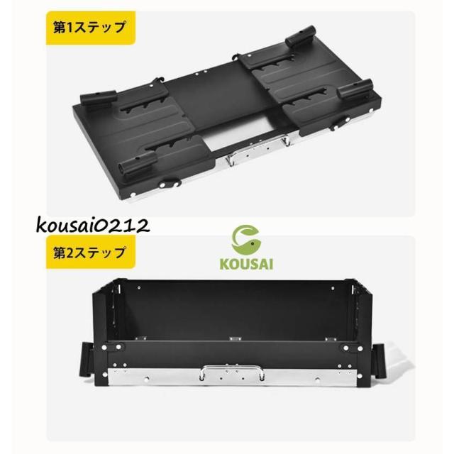 収納付き バーベキュー バーベキューグリル 卓上 ドラム缶 BBQ 折り畳み ソロキャンプ キャンプ アウトドア キャンプ用品 焚き火台 焚火台_15