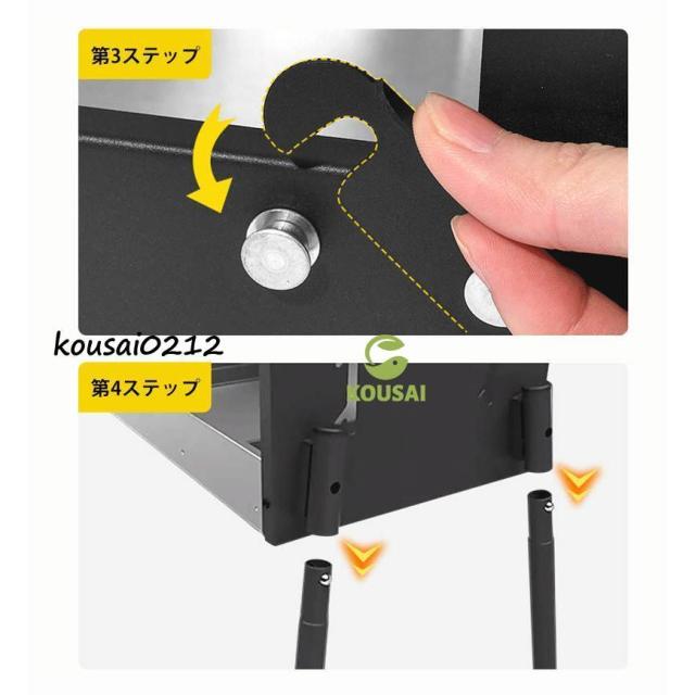 収納付き バーベキュー バーベキューグリル 卓上 ドラム缶 BBQ 折り畳み ソロキャンプ キャンプ アウトドア キャンプ用品 焚き火台 焚火台_16