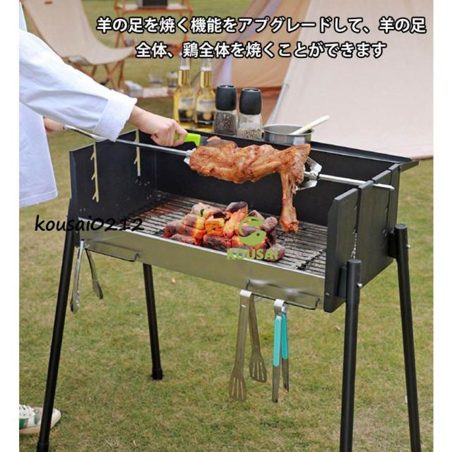 収納付き バーベキュー バーベキューグリル 卓上 ドラム缶 BBQ 折り畳み ソロキャンプ キャンプ アウトドア キャンプ用品 焚き火台 焚火台_9