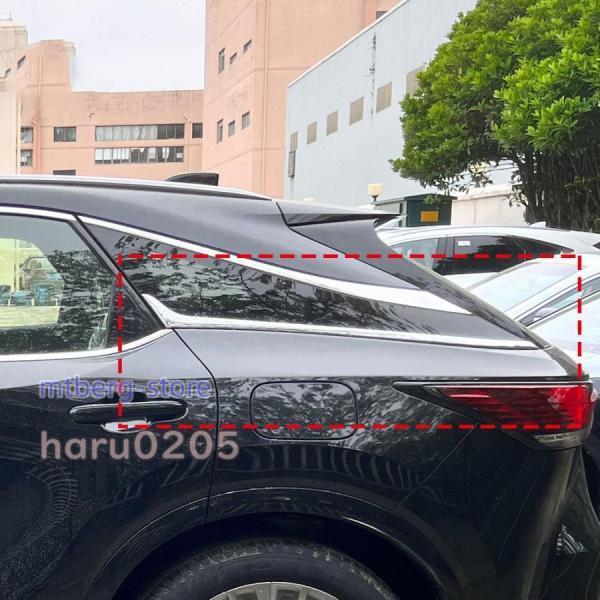 新型 レクサス RX サイドウィンドウガーニッシュ Lexus RX350 450h 500h カスタム パーツ 内装 外装 アクセサリー メッキ仕上げ Cピラートリム プロテクター_2