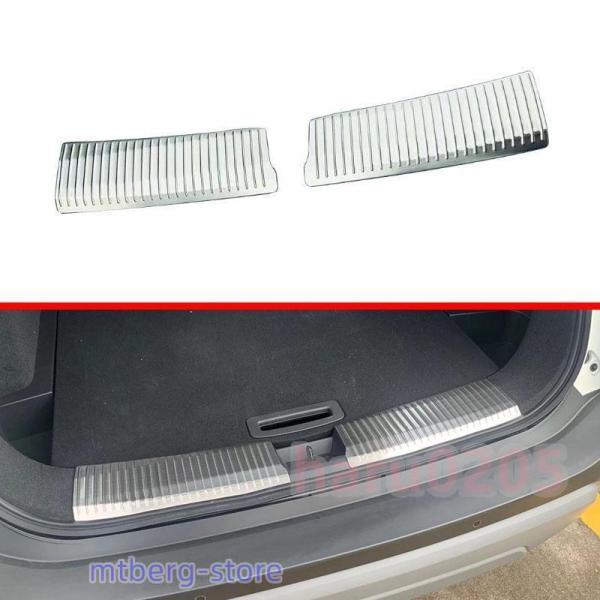 新型エクストレイル リアバンパーガード X-TRAIL T33 パーツ アクセサリー 内装 外装 サイドバイザー リアバンパーカバー リアステップガード 傷保護