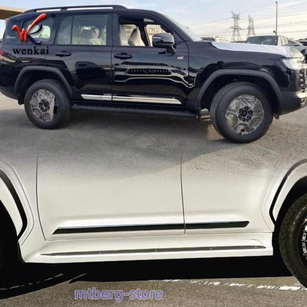 【爆買】新型 ランドクルーザー ランクル300 ドアロアガーニッシュ LC300 専用 サイドドアアンダーモール トリム クロームメッキ 4枚セット