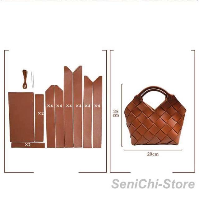 本革 DIYバッグ バッグ 手作りキット 初心者 手芸キット 牛革 レザーカバン 材料キット 手作り ハンドバッグ レディース トートバッグ 手縫いバ_3
