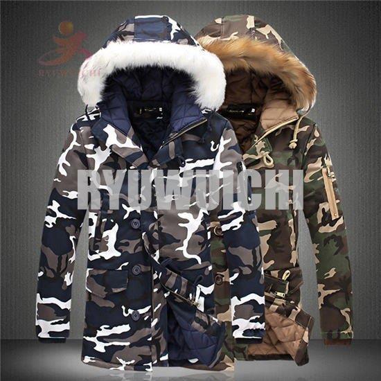 ダウンジャケット メンズ 迷彩柄 ダウンコート ジャケット フード付 ジャケット ダウン 中綿 ブルゾン ジャンパー 上着