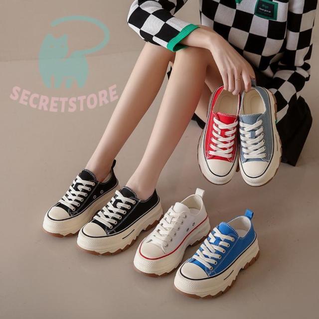 スニーカー 厚底 ローカットスニーカー キャンバス レディース シューズ 靴 歩きやすい 疲れない 母の日 ホワイトデー 2025