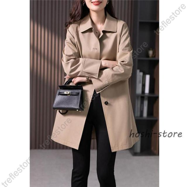 【爆買】トレンチコート レディース 40代 春 秋 ジャケット 長袖 アウター 上着 入園式 卒園式 入学式 卒業式 冠婚葬祭 オフィスカジュアル 仕事 通勤 就活 ビジネス