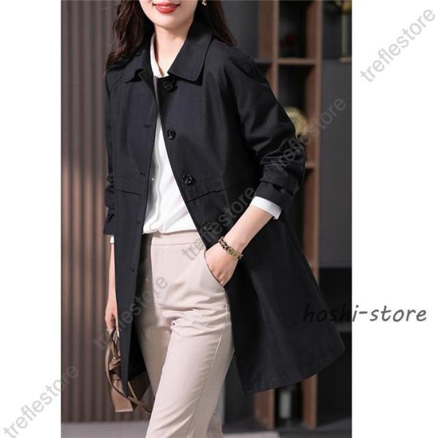 【爆買】トレンチコート レディース 40代 春 秋 ジャケット 長袖 アウター 上着 入園式 卒園式 入学式 卒業式 冠婚葬祭 オフィスカジュアル 仕事 通勤 就活 ビジネス